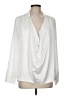 Olia 100% Polyester Ivory Long Sleeve Blouse Size M - photo 1