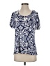 One September Blue Short Sleeve Blouse Size S - photo 1