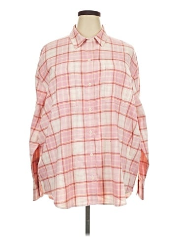 Old Navy 3/4 Sleeve Button-Down Shirt (view 1)