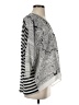 CAbi 100% Silk Black Silver 3/4 Sleeve Top Size S - photo 4