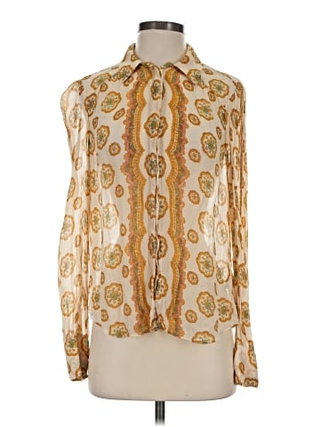 Paige Long Sleeve Silk Top (view 1)