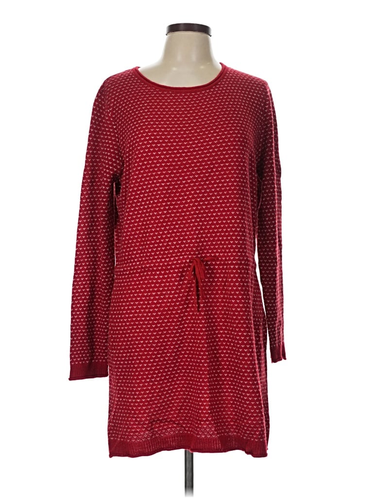 Pre-owned Charlie Paige Long Sleeve Top Red Crew Neck Tops