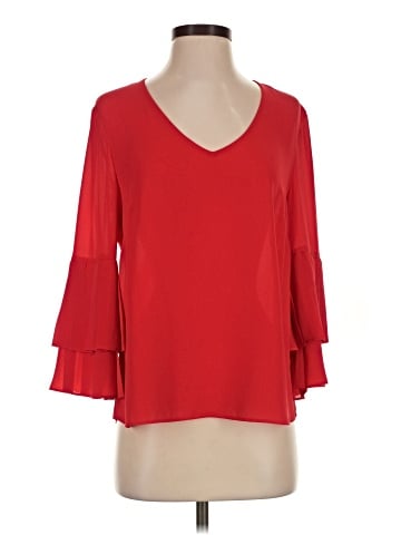 Rose + Olive 3/4 Sleeve Blouse (view 1)