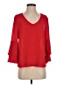 Rose + Olive 100% Polyester Red 3/4 Sleeve Blouse Size S - photo 1