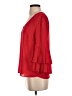 Rose + Olive 100% Polyester Red 3/4 Sleeve Blouse Size S - photo 5