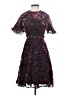 Assorted Brands 100% Rayon Paisley Purple Cocktail Dress Size XXS - photo 1