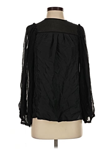 Gold Hawk Long Sleeve Silk Top (view 1)