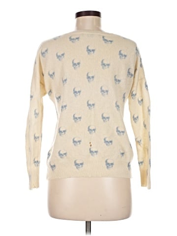 Skull Cashmere Pullover Sweater (view 2)