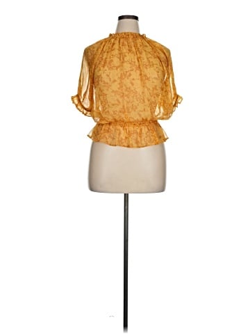 7 For All Mankind 3/4 Sleeve Silk Top (view 1)