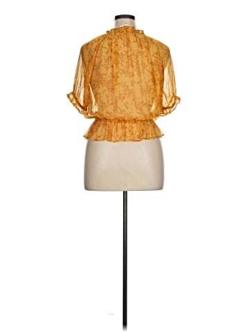 7 For All Mankind 3/4 Sleeve Silk Top (view 2)