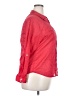 Chico's 100% Cotton Red 3/4 Sleeve Button-Down Shirt Size XL (3) - photo 4