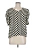 Worthington 100% Polyester Ivory Short Sleeve Blouse Size M - photo 1
