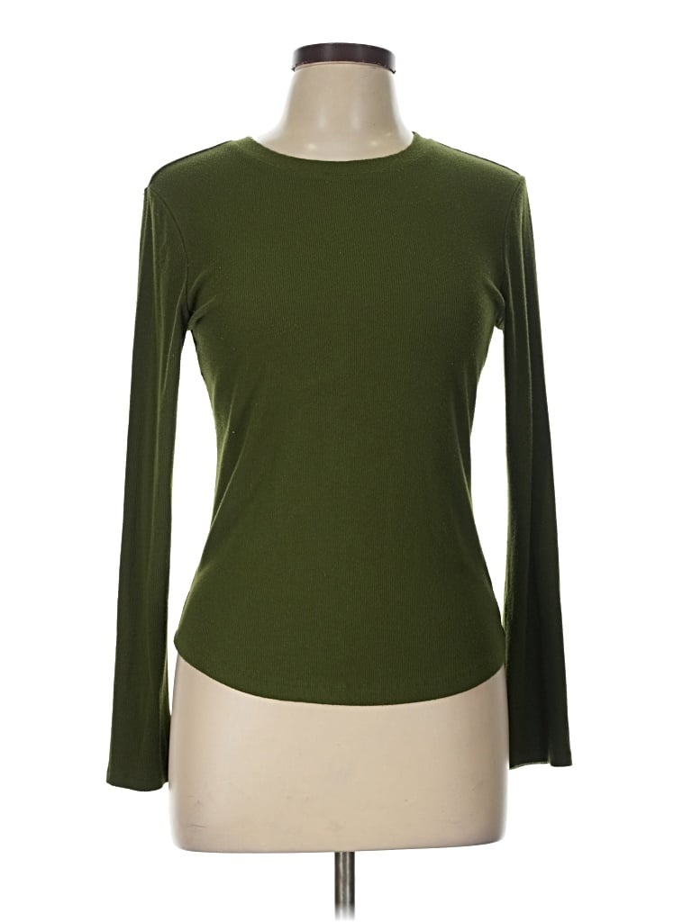 Pre-owned Tahari Long Sleeve T-shirt In Green