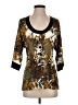 SEARLE Brown 3/4 Sleeve Top Size XS - photo 1