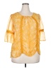 Lauren Conrad 100% Polyester Yellow 3/4 Sleeve Blouse Size XXL - photo 1