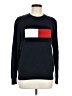 Tommy Hilfiger 100% Cotton Color Block Blue Pullover Sweater Size M - photo 1