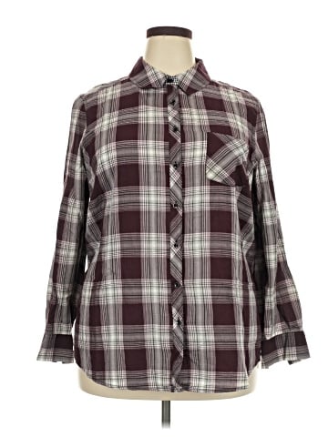 Foxcroft 3/4 Sleeve Button-Down Shirt (view 1)