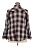 Foxcroft Plaid Burgundy 3/4 Sleeve Button-Down Shirt Size 18 - photo 2