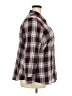 Foxcroft Plaid Burgundy 3/4 Sleeve Button-Down Shirt Size 18 - photo 4
