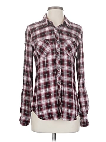 Wet Seal Long Sleeve Button-Down Shirt (view 1)