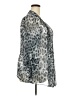 Assorted Brands 100% Polyester Animal Print Silver 3/4 Sleeve Blouse Size 2XL/XXL - photo 4