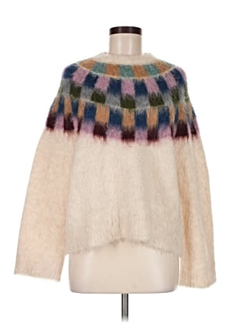 Madewell Brushed Checkerboard Fair Isle Oversized Sweater (view 1)
