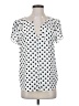 41Hawthorn Polka Dots White Short Sleeve Blouse Size S - photo 1