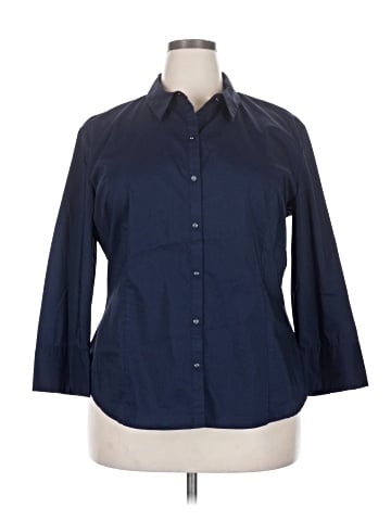7th Avenue Design Studio New York & Company 3/4 Sleeve Button-Down Shirt (view 1)