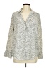 Zara Animal Print Ivory Long Sleeve Blouse Size M - photo 1