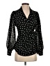 Ganni 100% Polyester Polka Dots Black Long Sleeve Blouse Size EU 34 / US 4 - photo 1