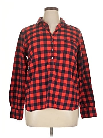 J.Crew Factory Store Long Sleeve Button-Down Shirt (view 1)