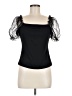 E&M Collection Black Short Sleeve Top Size M - photo 1