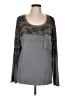 Pol 100% Polyester Gray Long Sleeve T-Shirt Size L - photo 1