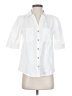 Democracy 100% Cotton White 3/4 Sleeve Button-Down Shirt Size XS - photo 1