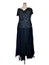 Jkara 100% Polyester Blue Cocktail Dress Size 18 - photo 1