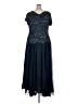 Jkara 100% Polyester Blue Cocktail Dress Size 18 - photo 2