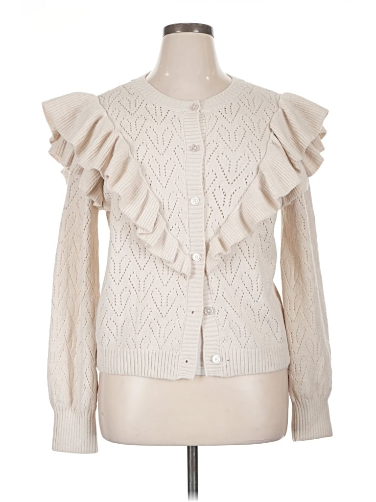 Pre-owned Bagatelle Cardigan Sweater In Ivory