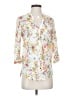 Zara Basic 100% Cotton Floral White 3/4 Sleeve Blouse Size SmEstimated - photo 1
