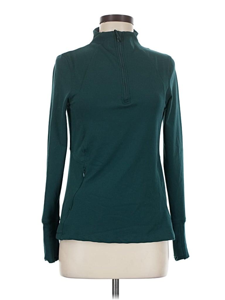 Pre-owned Danskin Fleece Jacket In Teal
