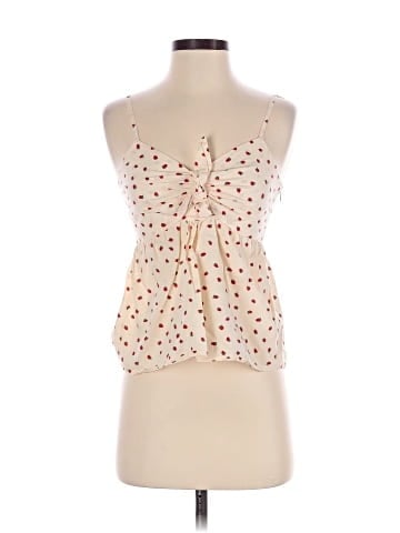 Madewell Tie-Front Keyhole Cami Top in Fresh Strawberries (view 1)