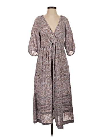 Madewell Marianna Puff-Sleeve Midi Dress in Dream-On Daisies (view 1)