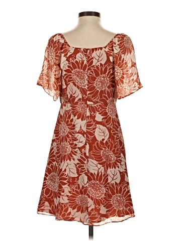 Madewell Silk Tie-Front Mini Dress in Sunflower Season (view 2)
