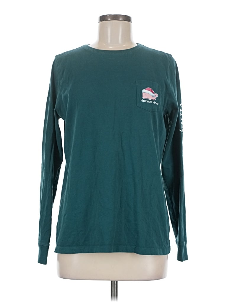 Pre-owned Vineyard Vines Long Sleeve T-shirt In Teal