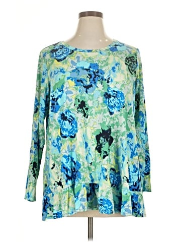 LOGO by Lori Goldstein 3/4 Sleeve Blouse (view 1)