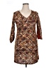Assorted Brands Paisley Brown Casual Dress Size XL - photo 1