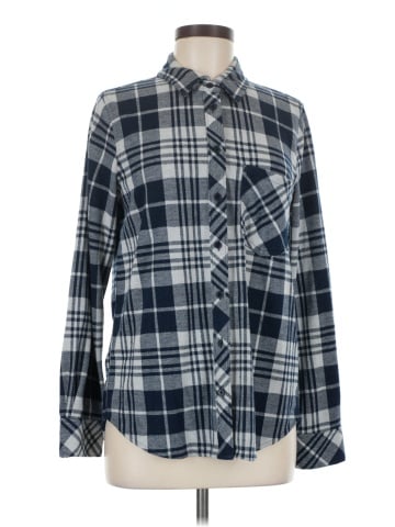 Cosmic Blue Love Long Sleeve Button-Down Shirt (view 1)