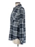 Cosmic Blue Love Plaid Blue Long Sleeve Button-Down Shirt Size M - photo 5