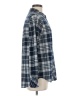 Cosmic Blue Love Plaid Blue Long Sleeve Button-Down Shirt Size M - photo 4
