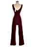 Mi ami Solid Burgundy Jumpsuit Size XXS - photo 2