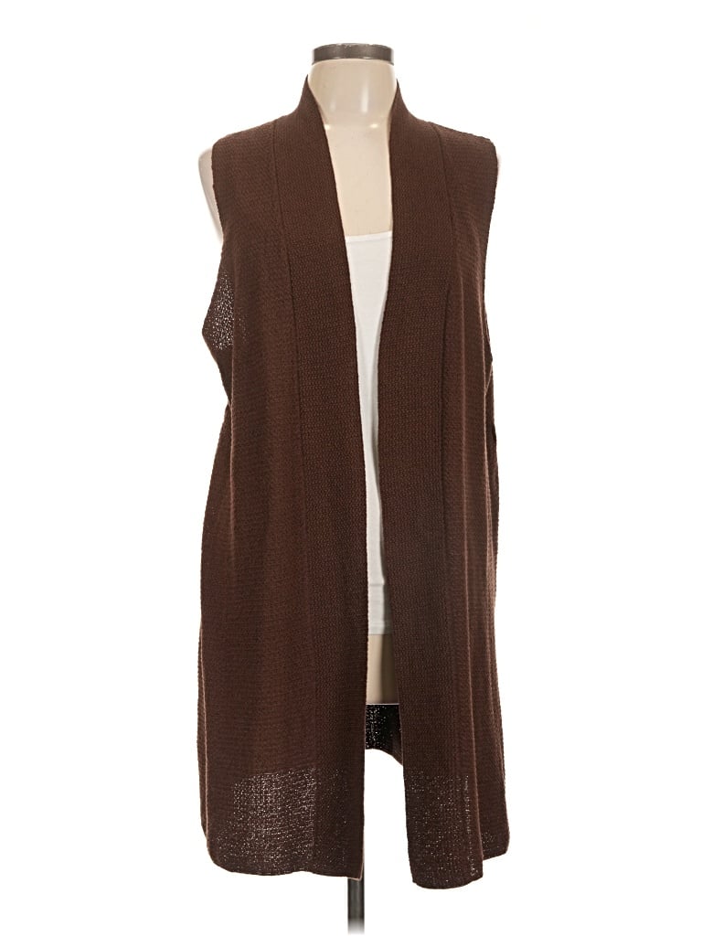 Pre-owned Coldwater Creek Cardigan Sweater In Brown